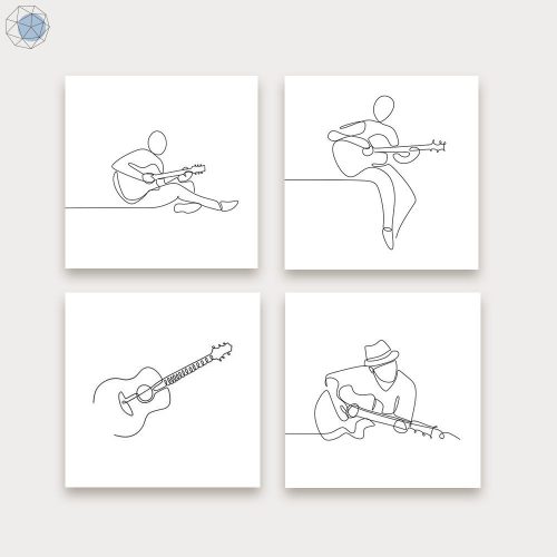 Music lover: line drawing